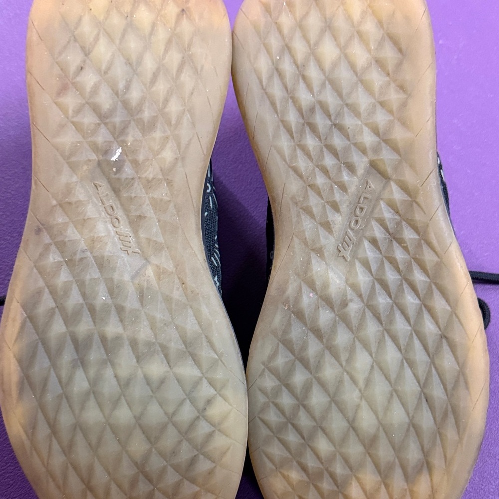 Aldo Black Sneakers with White Doodle Print - Picture 9 of 10